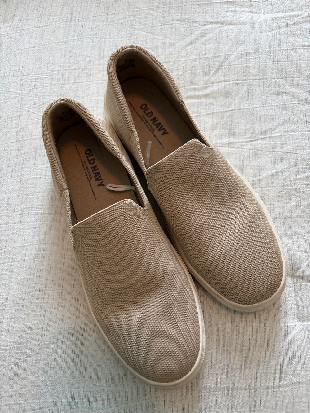 Old Navy Womens Slip-On Canvas Sneakers — Beige
